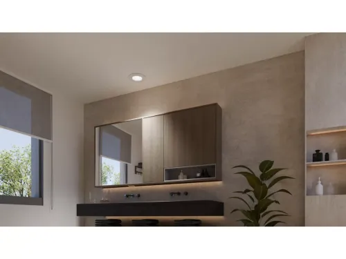 Không gian ánh sáng trắng và màu Hue Slim Downlight S